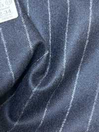 69582-34 26AW HERDREX [Franela De Tasmania] Seda Y Lana A Rayas Azul Marino[Textil] Compañía Kunishima Co., Ltd. Subfoto