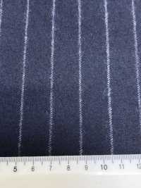 69582-34 26AW HERDREX [Franela De Tasmania] Seda Y Lana A Rayas Azul Marino[Textil] Compañía Kunishima Co., Ltd. Subfoto