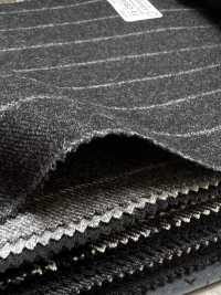69582-41 26AW HERDREX [Tasmanian Flannel] Seda Y Lana A Rayas Color Carbón[Textil] Compañía Kunishima Co., Ltd. Subfoto
