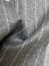 69582-55 26AW HERDREX [Franela De Tasmania] Seda Y Lana, Rayas Grises[Textil] Compañía Kunishima Co., Ltd. Subfoto