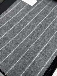 69582-69 26AW HERDREX [Tasmanian Flannel] Seda Y Lana A Rayas Gris Claro[Textil] Compañía Kunishima Co., Ltd. Subfoto