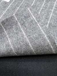 69582-69 26AW HERDREX [Tasmanian Flannel] Seda Y Lana A Rayas Gris Claro[Textil] Compañía Kunishima Co., Ltd. Subfoto