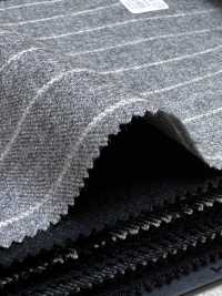 69582-69 26AW HERDREX [Tasmanian Flannel] Seda Y Lana A Rayas Gris Claro[Textil] Compañía Kunishima Co., Ltd. Subfoto