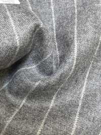 69582-69 26AW HERDREX [Tasmanian Flannel] Seda Y Lana A Rayas Gris Claro[Textil] Compañía Kunishima Co., Ltd. Subfoto