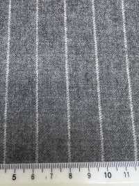 69582-69 26AW HERDREX [Tasmanian Flannel] Seda Y Lana A Rayas Gris Claro[Textil] Compañía Kunishima Co., Ltd. Subfoto