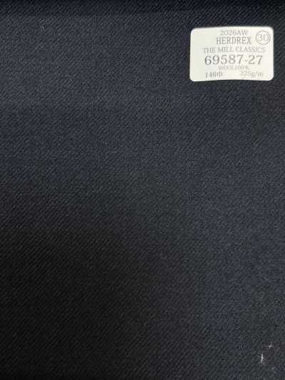 69587-27 26AW HERDREX [THE MILL CLASSICS] Liso azul marino