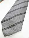 NE-28-OUT [Outlet] Corbata Formal De Rayas Gris Oscuro Fabricada En Japón