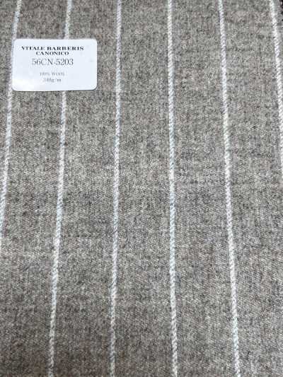 56CN5203 Franela de lana CANONICO ORIGINAL a rayas beige/blanco roto