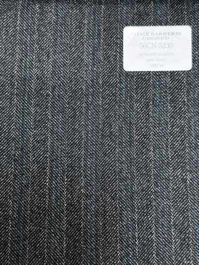 56CN5230 CANONICO 21 MOULINE SAXONY Rayas gris/turquesa