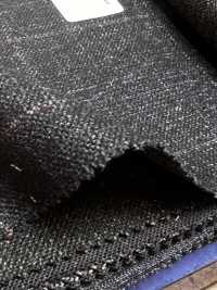 56CN5231 CANONICO Tejido de sastrería de lana, seda y lino fantasía Azul marino/Marrón cuadro ventana[Textil] CANÓNICO Más fotos