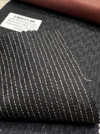 LA6511-BK Hecho en Japón lamé de seda y lana elástica a rayas negras[Textil] HOSOI SYOJI Más fotos