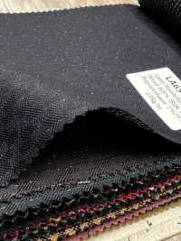 LA6511-NV Lana elástica de seda y lamé, rayas azul marino, fabricada en Japón[Textil] HOSOI SYOJI Más fotos
