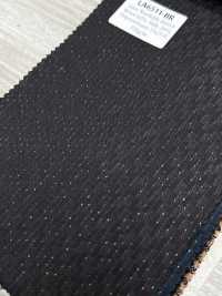 LA6511-BR Lamé de seda y lana elástica a rayas marrones fabricado en Japón[Textil] HOSOI SYOJI Más fotos