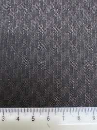 LA6511-BR Lamé de seda y lana elástica a rayas marrones fabricado en Japón[Textil] HOSOI SYOJI Más fotos