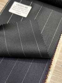 LA5521-BK Lame de seda y lana elástica, raya negra, hecho en Japón[Textil] HOSOI SYOJI Más fotos