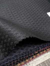 SK6511-BK Patrón de rombos negros elástico de seda y lana fabricado en Japón[Textil] HOSOI SYOJI Más fotos