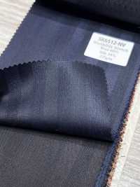 SK6512-NV Tejido elástico de seda y lana de fabricación japonesa, rayas azul marino[Textil] HOSOI SYOJI Más fotos