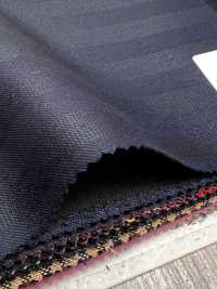 SK6512-NV Tejido elástico de seda y lana de fabricación japonesa, rayas azul marino[Textil] HOSOI SYOJI Más fotos