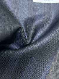 SK6512-NV Tejido elástico de seda y lana de fabricación japonesa, rayas azul marino[Textil] HOSOI SYOJI Más fotos