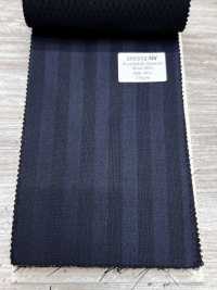 SK6512-NV Tejido elástico de seda y lana de fabricación japonesa, rayas azul marino[Textil] HOSOI SYOJI Más fotos