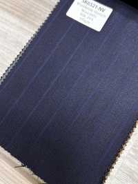 SK6521-NV Tejido elástico de seda y lana, fabricado en Japón, con rayas marrones[Textil] HOSOI SYOJI Más fotos