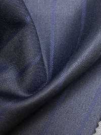 SK6521-NV Tejido elástico de seda y lana, fabricado en Japón, con rayas marrones[Textil] HOSOI SYOJI Más fotos
