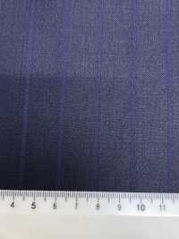 SK6521-NV Tejido elástico de seda y lana, fabricado en Japón, con rayas marrones[Textil] HOSOI SYOJI Más fotos