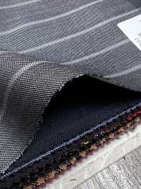 SK6521-GY Hecho en Japón, seda y lana elásticas a rayas grises[Textil] HOSOI SYOJI Más fotos