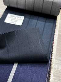 SK6521-GR Hecho en Japón, rayas verdes elásticas de seda y lana[Textil] HOSOI SYOJI Más fotos