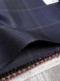 SK6531-NV Hecho en Japón, mezcla elástica de seda y lana, cuadro azul marino[Textil] HOSOI SYOJI Más fotos