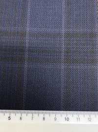 SK6531-NV Hecho en Japón, mezcla elástica de seda y lana, cuadro azul marino[Textil] HOSOI SYOJI Más fotos