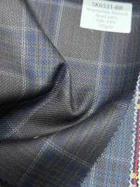SK6531-BR Cuadro marrón elástico de seda y lana hecho en Japón[Textil] HOSOI SYOJI Más fotos