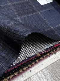 SK6531-GR Hecho en Japón, cuadros verdes elásticos de seda y lana[Textil] HOSOI SYOJI Más fotos