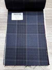 SK6531-GR Hecho en Japón, cuadros verdes elásticos de seda y lana[Textil] HOSOI SYOJI Más fotos