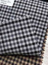 MH6511-LG Lana mohair peinada estándar hecha en Japón (estilo Tonic) con cuadro gris claro[Textil] HOSOI SYOJI Más fotos