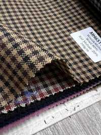 MH6511-CB Estambre de lana y mohair fabricado en Japón, estilo Tonic estándar, cuadros marrón camello[Textil] HOSOI SYOJI Más fotos