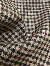 MH6511-CB Estambre de lana y mohair fabricado en Japón, estilo Tonic estándar, cuadros marrón camello[Textil] HOSOI SYOJI Más fotos