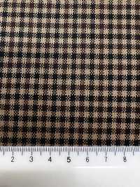 MH6511-CB Estambre de lana y mohair fabricado en Japón, estilo Tonic estándar, cuadros marrón camello[Textil] HOSOI SYOJI Más fotos
