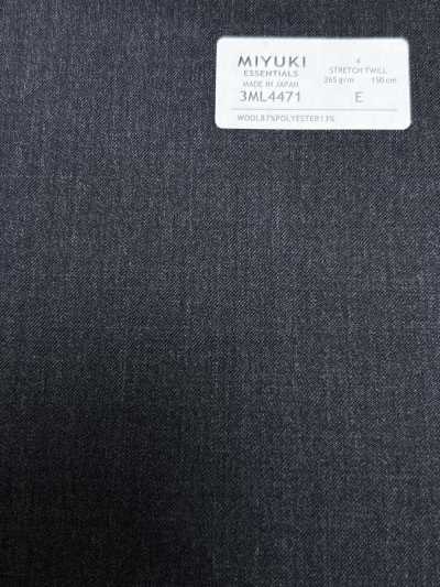 3ML4471 26AW MIYUKI ESSENTIALS Sarga elástica gris carbón liso