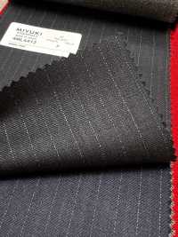 4ML4412 26AW THE CITY Sarga con rayas azul marino[Textil] Fábricas De Lana Miyuki Más fotos