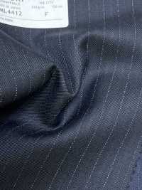 4ML4412 26AW THE CITY Sarga con rayas azul marino[Textil] Fábricas De Lana Miyuki Más fotos