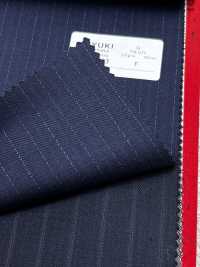 4ML4423 26AW THE CITY Sarga con rayas azul marino[Textil] Fábricas De Lana Miyuki Más fotos