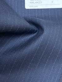4ML4423 26AW THE CITY Sarga con rayas azul marino[Textil] Fábricas De Lana Miyuki Más fotos
