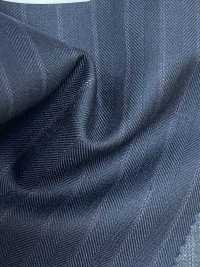 4ML4434 26AW THE CITY Sarga con rayas azul marino[Textil] Fábricas De Lana Miyuki Más fotos