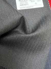 4MR4671 26AW Super100's × cachemira marrón oscuro a rayas[Textil] Fábricas De Lana Miyuki Más fotos