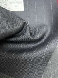 4MR4682 26AW Super100's × CASHIMERE rayas azul marino[Textil] Fábricas De Lana Miyuki Más fotos
