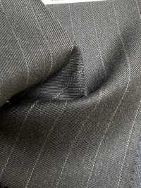 4MR4693 26AW Super100's × Cachemira a rayas gris cielo carbón[Textil] Fábricas De Lana Miyuki Más fotos