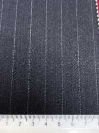 4MR4693 26AW Super100's × Cachemira a rayas gris cielo carbón[Textil] Fábricas De Lana Miyuki Más fotos