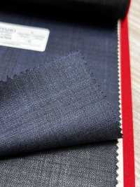 4MR4704 26AW Super100's × Cachemira cuadro azul marino[Textil] Fábricas De Lana Miyuki Más fotos