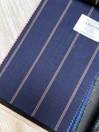 AR6551 ARISTON Super 130's Rayas azul marino × marrón[Textil] HOSOI SYOJI Más fotos